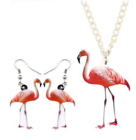 bijoux flamant rose realiste