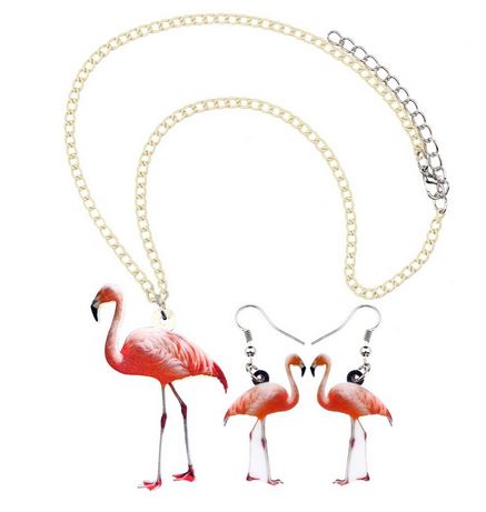 bijoux flamant rose 3d