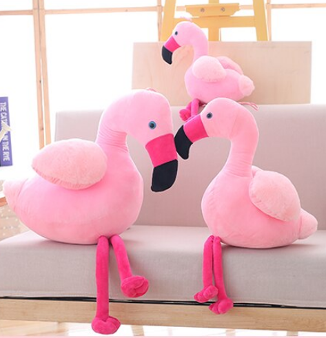 peluche flamant rose pour fille
