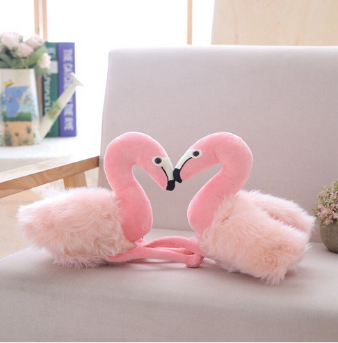 peluche flamant rose pour fille toute douce
