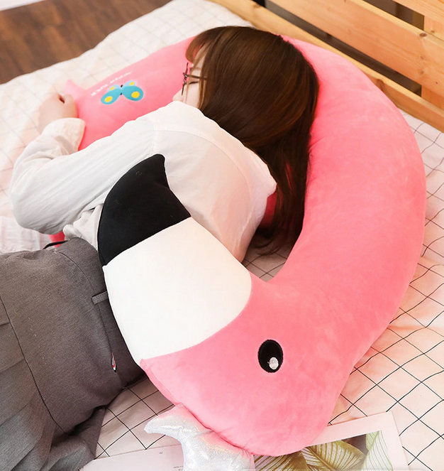 flamant rose peluche
