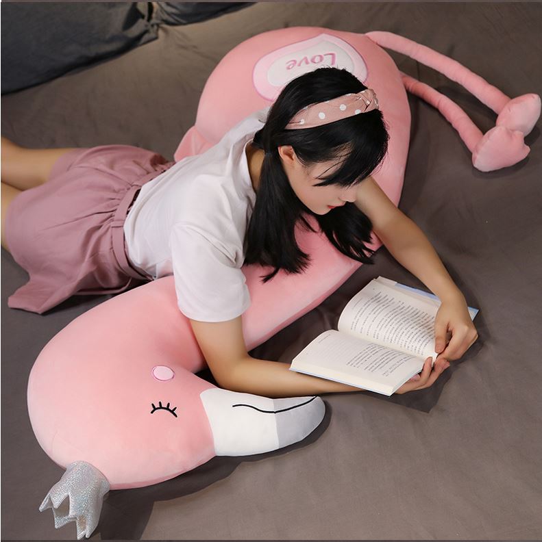 peluche flamant rose geante