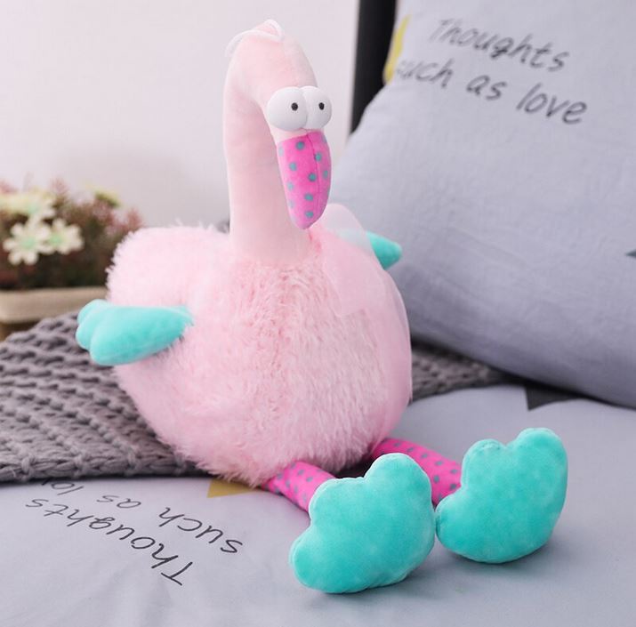 peluche flamant rose humour