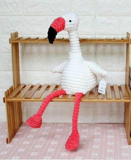 peluche originale flamant rose blanc