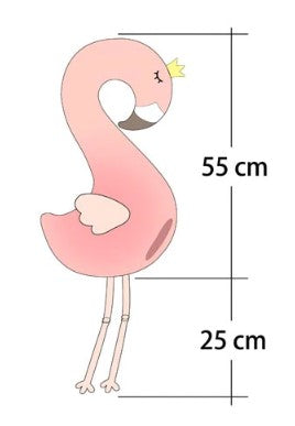 flamant rose grand coussin