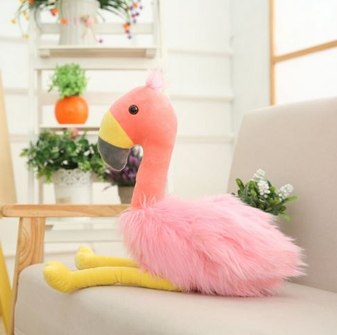 peluche flamant rose 50 cm