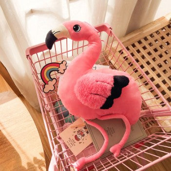 peluche flamant rose 80 cm