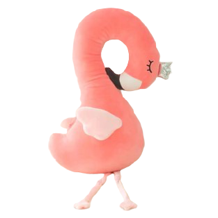 peluche flamant rose coussin doudou