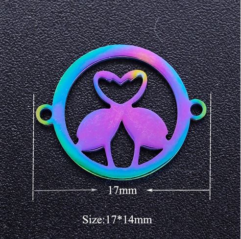 pendentif flamant rose change de couleur