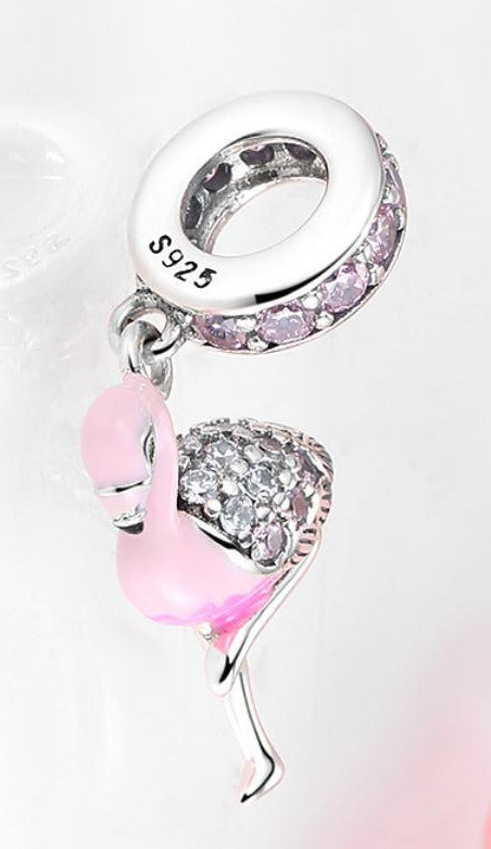 breloque flamant rose style pandora