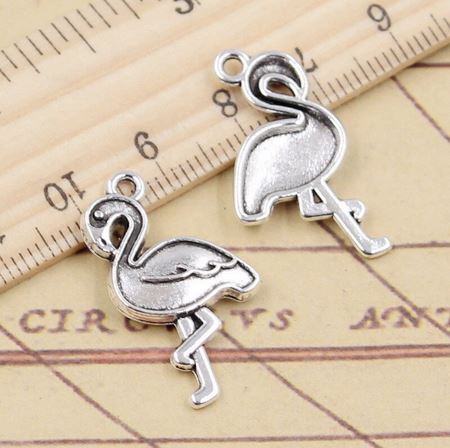 pendentif flamant rose retro