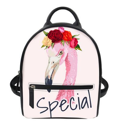 petit sac a dos en cuir flamant rose pas cher pratique pour femme