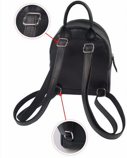 petit sac a dos simili cuir flamant rose