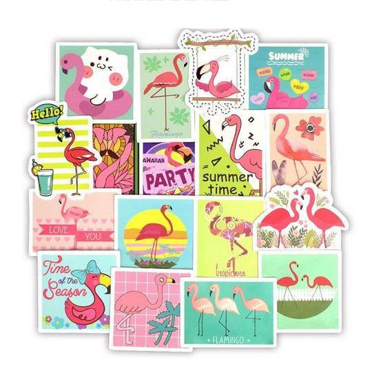 autocollant stickers flamant rose pour photo tendance