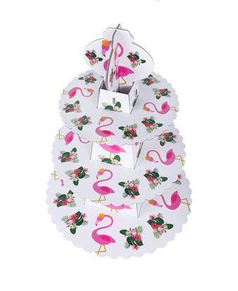 Plateau etages Flamant Rose 3 etages piece montee