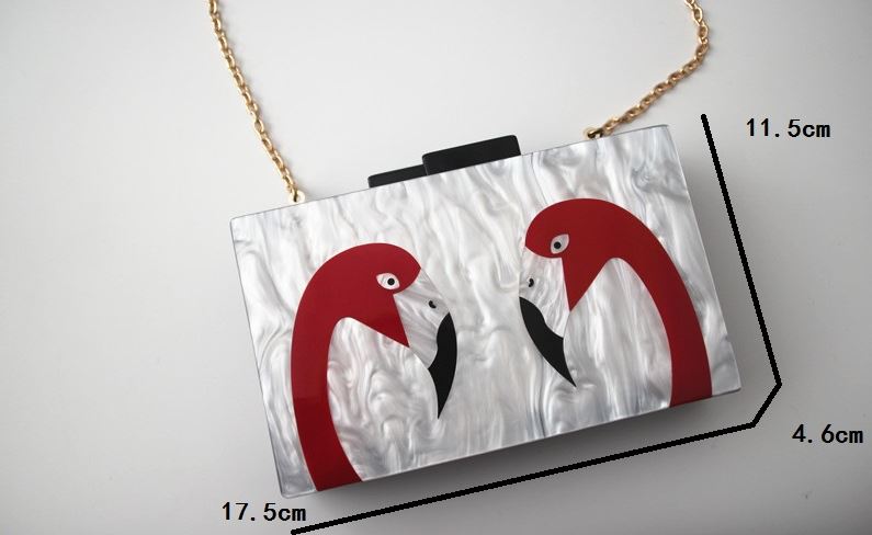pochette rigide flamant rose chic soirée