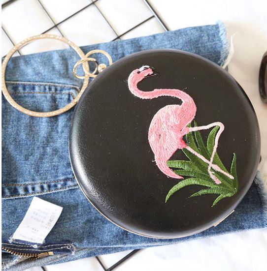 belle pochette pour soirée flamant rose