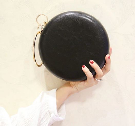Pochette Ronde Flamant Rose Noir