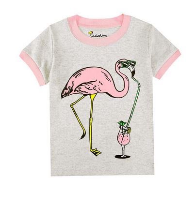 haut de pyjama flamant rose