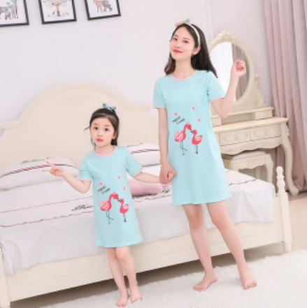 robe pyjama flamant rose fille et femme
