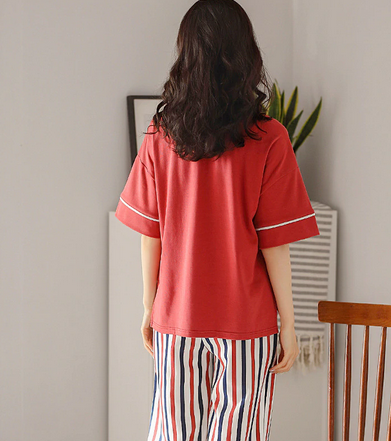 pyjama femme flamant rose rouge demi saison