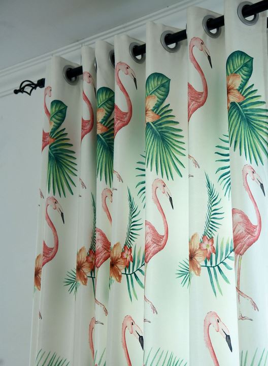 rideau flamant rose a passant