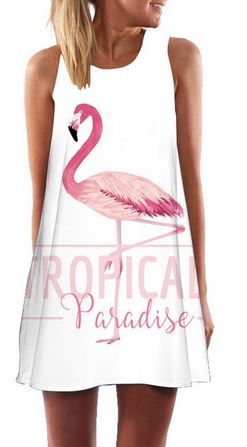 robe flamant rose pas chere