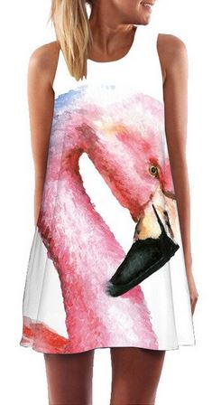 Robe Flamant Rose Été