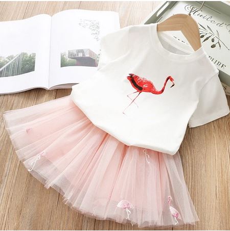 robe flamant rose en tulle