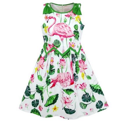 robe pin up flamant rose enfant