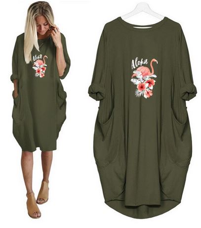 robe flamant rose pour femme ronde