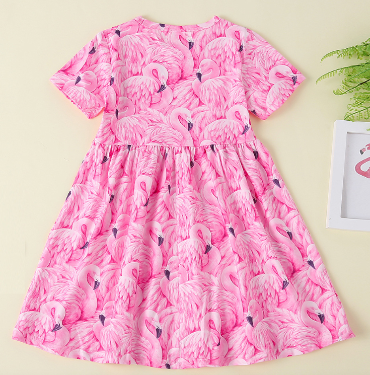 robe ballon flamant rose