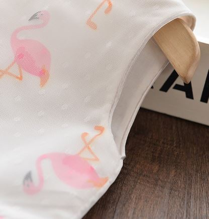 robe flamant rose sans manches chic