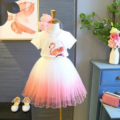 robe flamant rose avec jupon