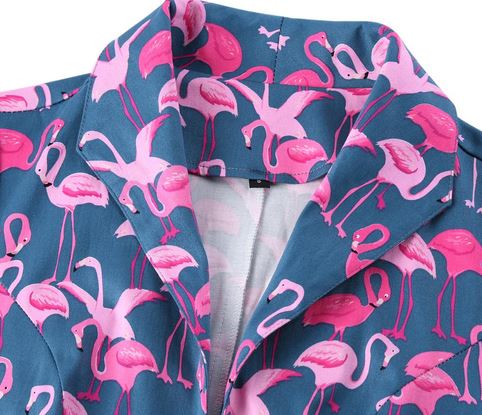 col chemise pour la robe flamant rose pin up