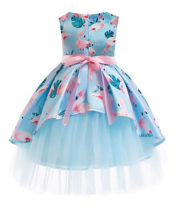 robe de soiree flamant rose enfant