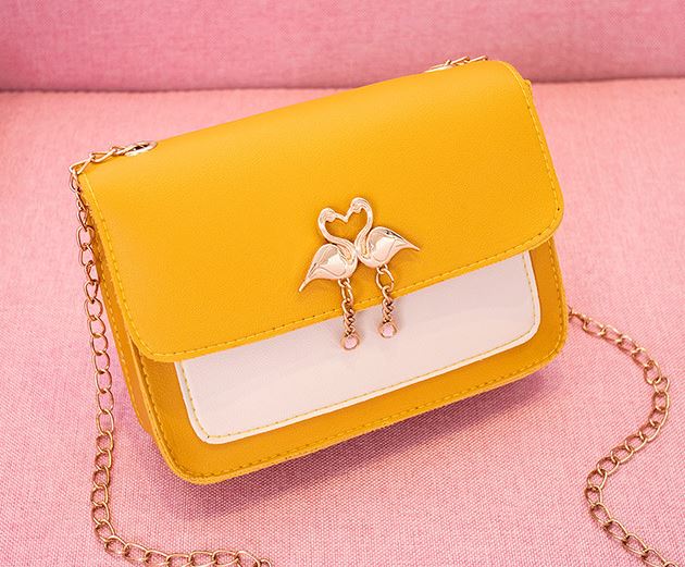 sac tendance flamant rose jaune