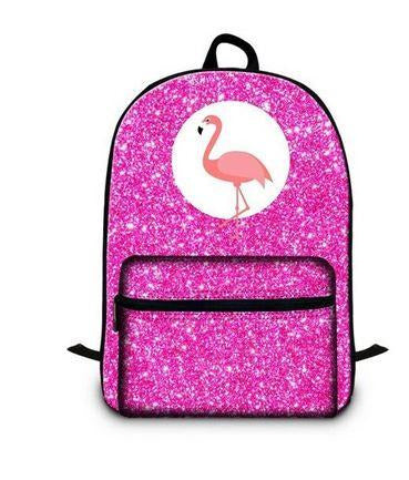 cartable rose paillete flamant rose