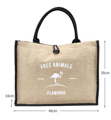 Sac Fourre-tout Flamant Rose Blanc