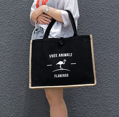 grand sac de plage en toile flamant rose pas cher