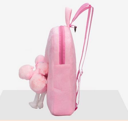 sac doudou flamant rose doux maternelle nounou