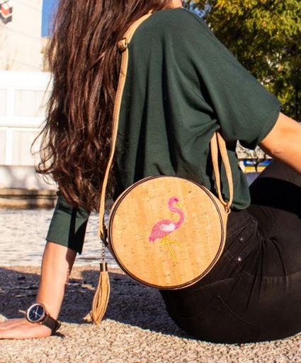 sac vegan flamant rose liege