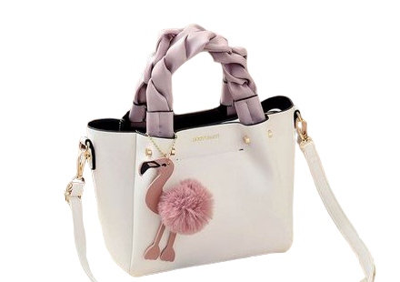sac flamant rose blanc en simili cuir femme