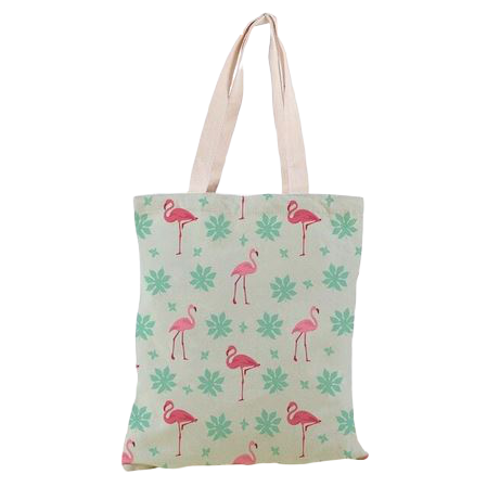 petit sac lavable en toile flamant rose