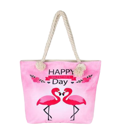 beau sac flamant rose pour la plage corde solide zip