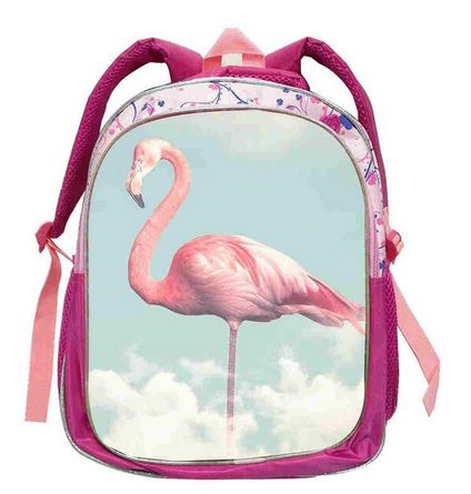 grand sac a dos pour l'ecole flamant rose