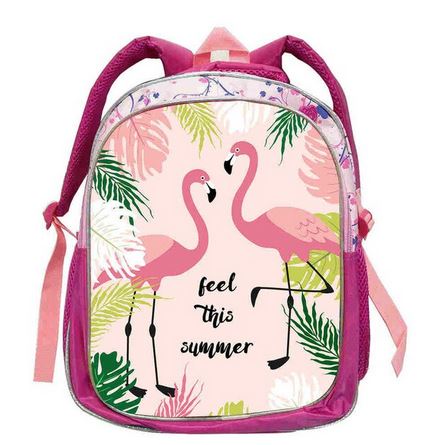 grand cartable pour maternelle flamant rose