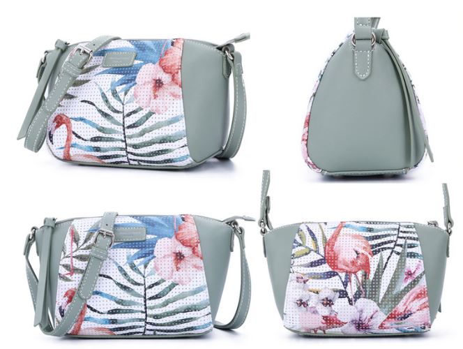 sac élégant femme avec flamant rose