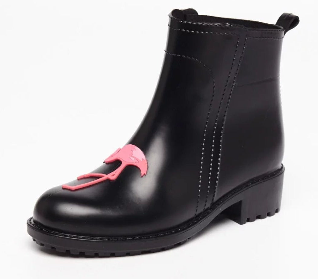 Bottes flamant rose fille