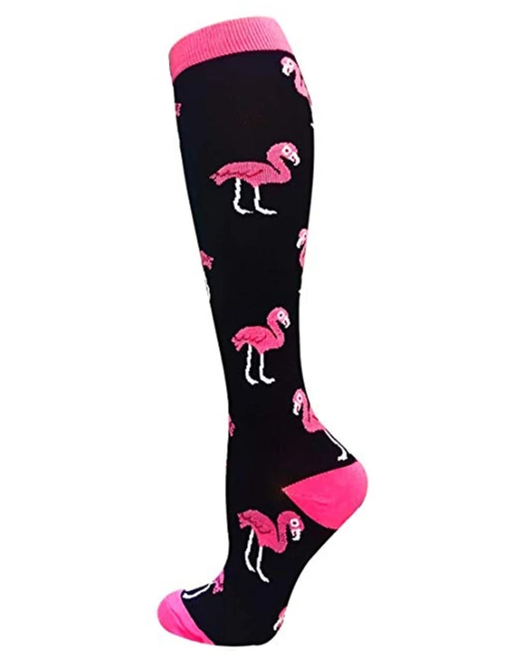 Chaussettes flamant rose montantes